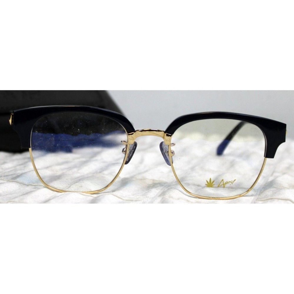 April EyeWear Thailand Blue Light Eyeglass Frame Men Women Unisex Gold Case